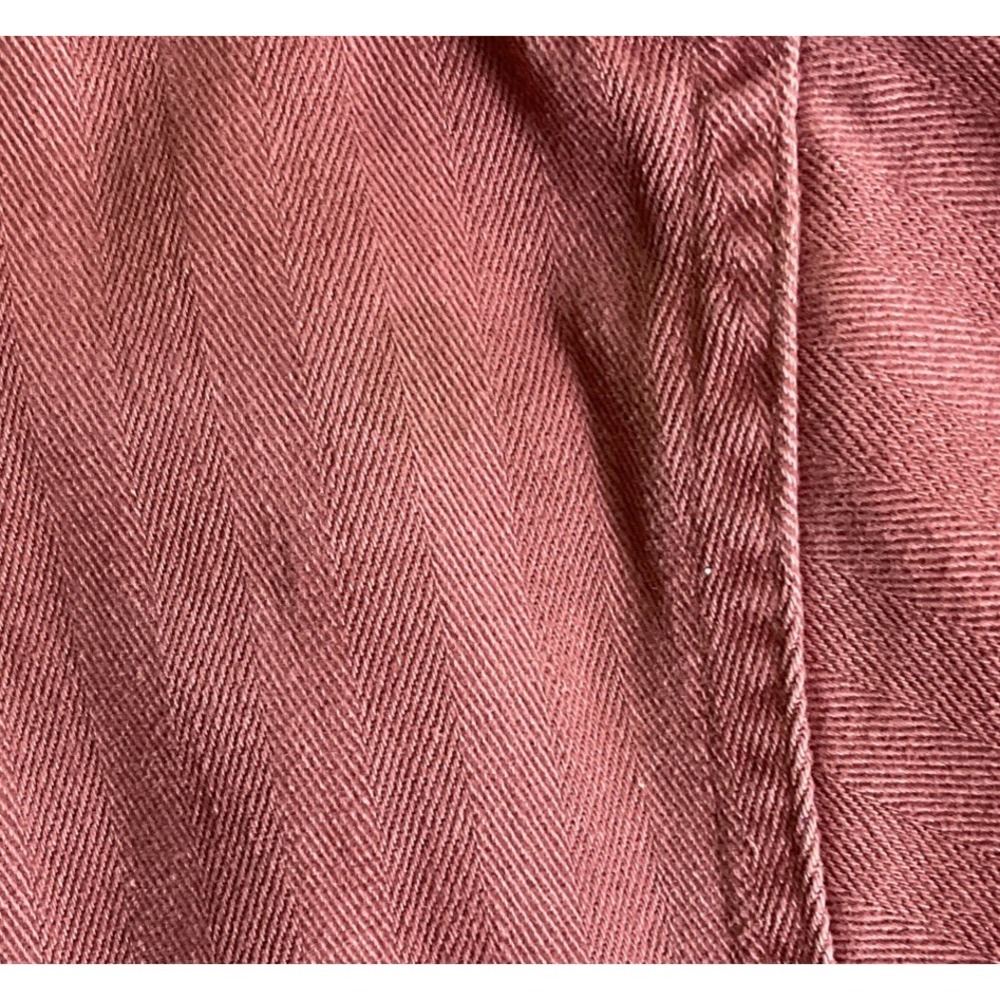 Old West Vtg Mens L Bib Shirt Light Maroon Herring Bone Frontier Western Cowboy - Picture 7 of 8